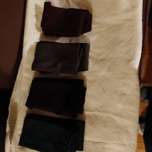 4 pairs of L/XL leggings, black, brown, grey,